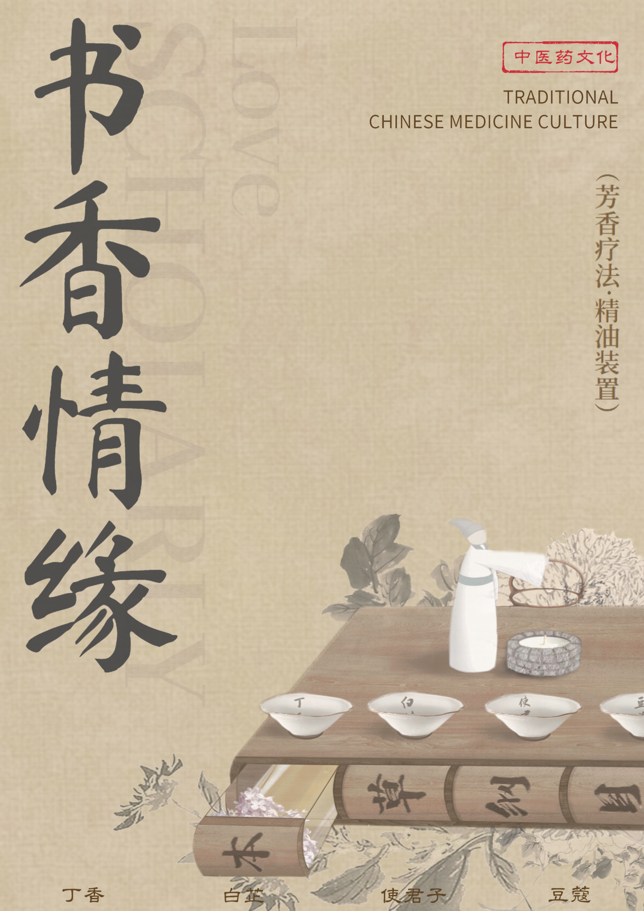 Shuxiang Qingyuan essential oil diffuser presentation board